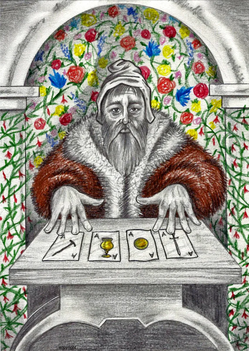 The Magician tarot illustration